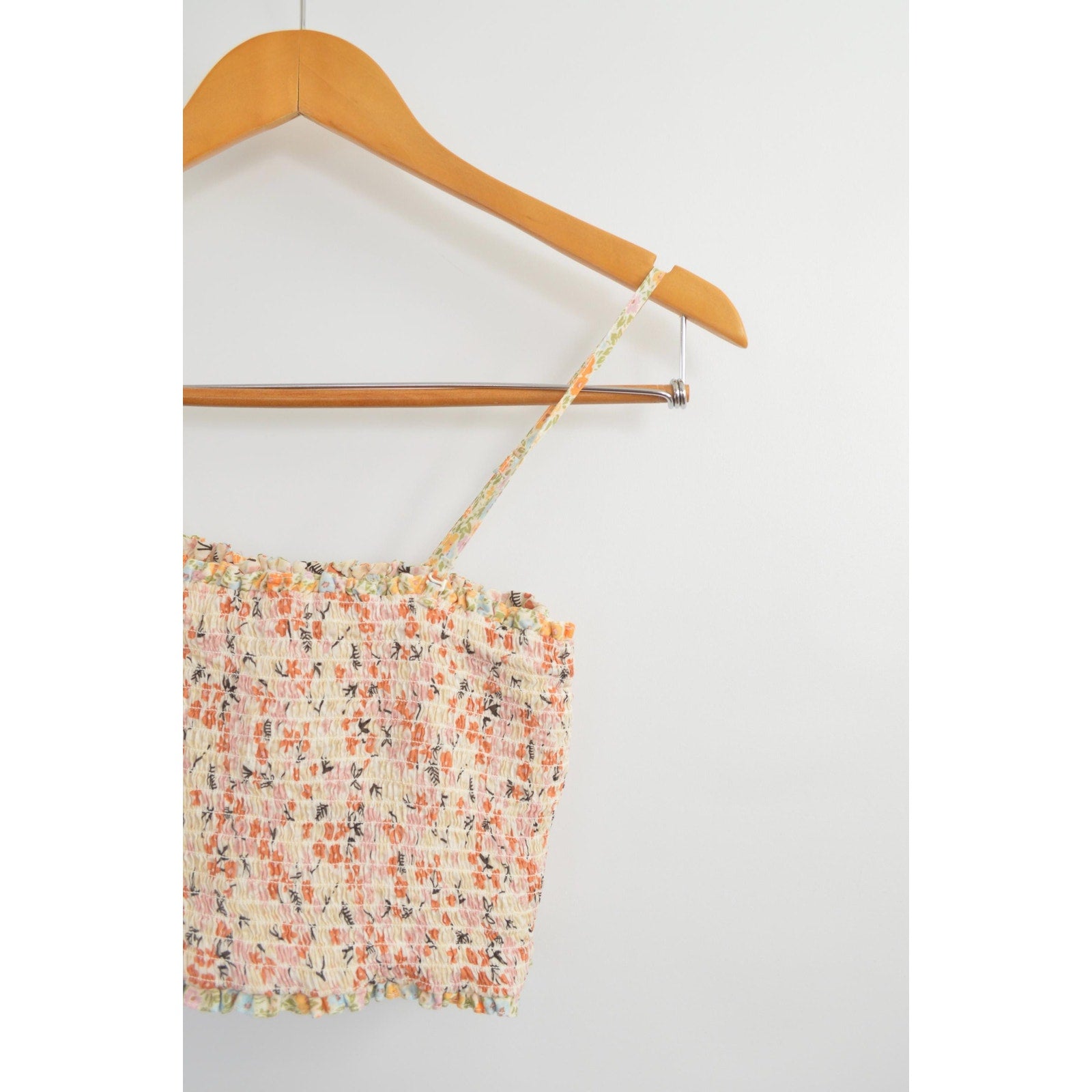 reversible cotton crop bandeau top with removable straps