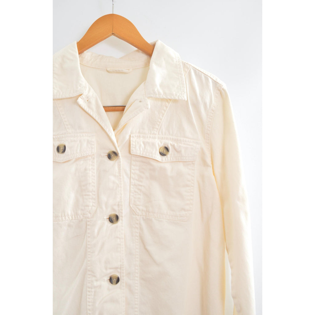 off white cropped cotton jacket