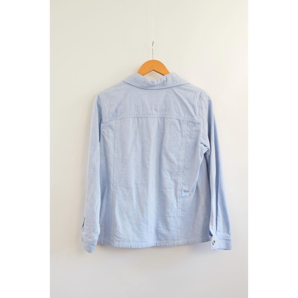 light wash cotton denim vintage western style shirt jac