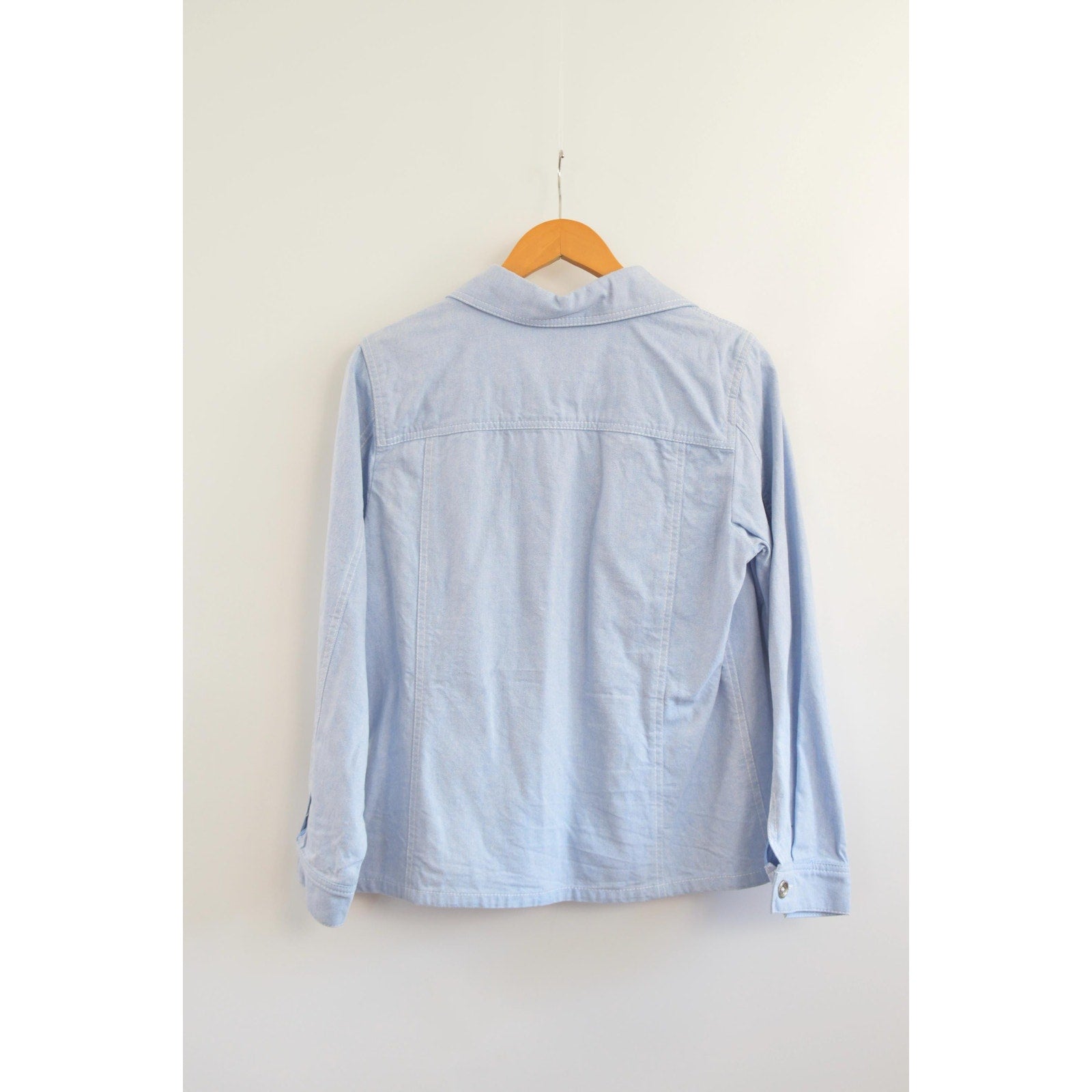 light wash cotton denim vintage western style shirt jac