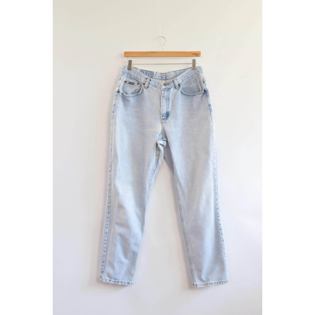 32 x 30 perfect high waist light wash broken in vintage riders