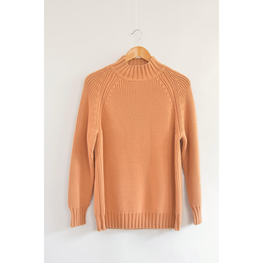 thick cotton peachy vintage orvis turtleneck sweater