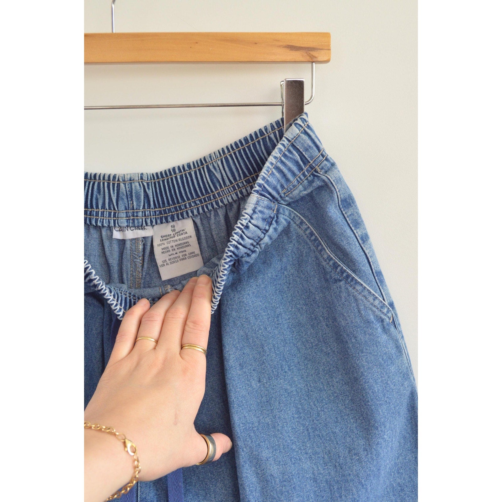 31 x 26 medium to light wash straight leg drawstring vintage cabin creek easy jeans