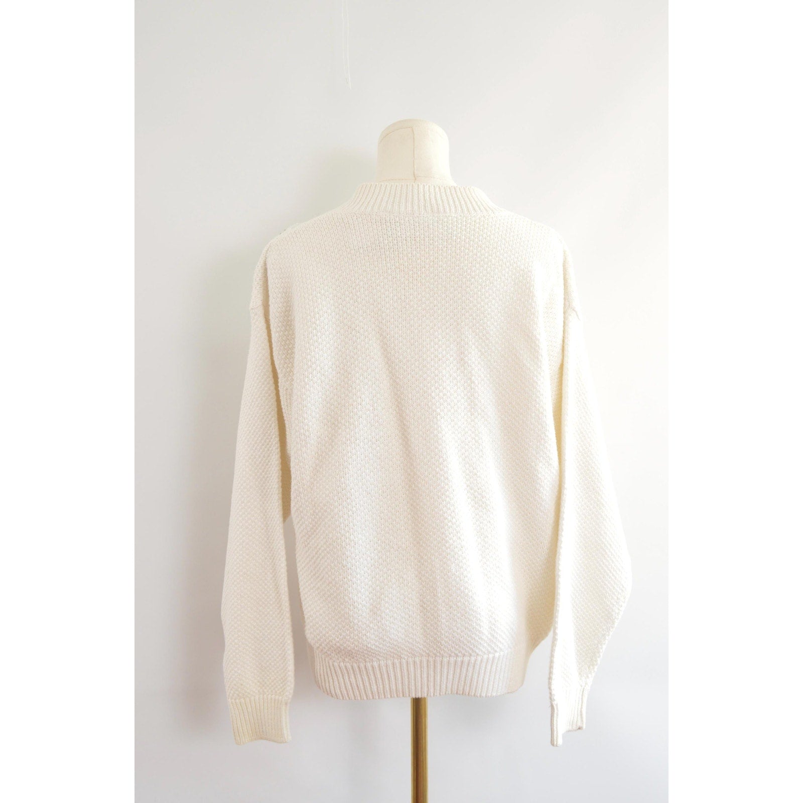 white cropped floral embroidered cotton blend sweater