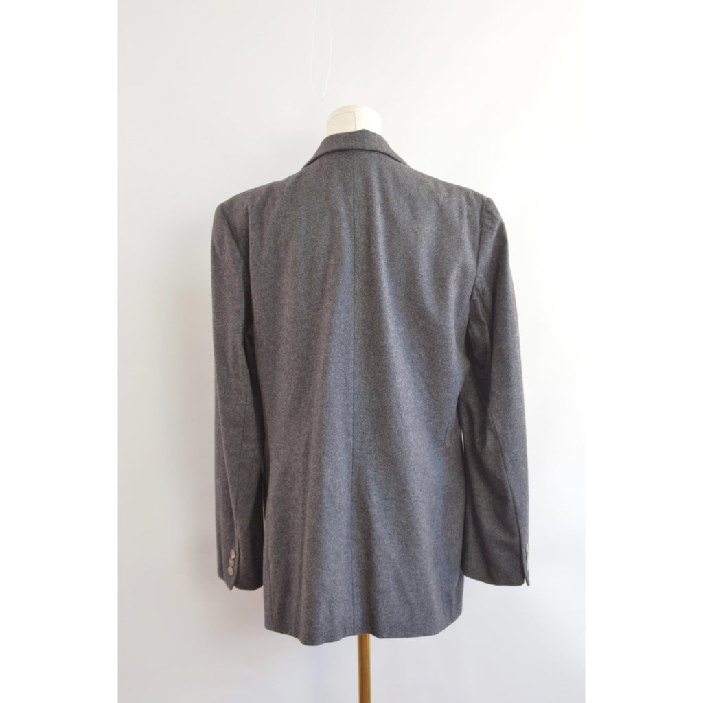 oversized wool blend vintage charcoal gray gap blazer