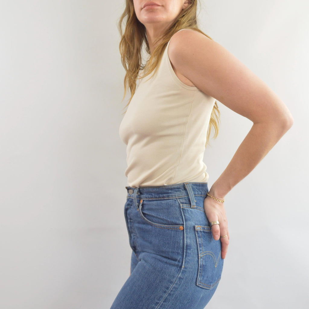 creamy silk blend sweater knit ann taylor tank