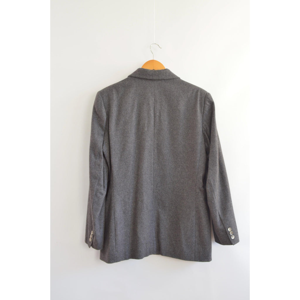oversized wool blend vintage charcoal gray gap blazer