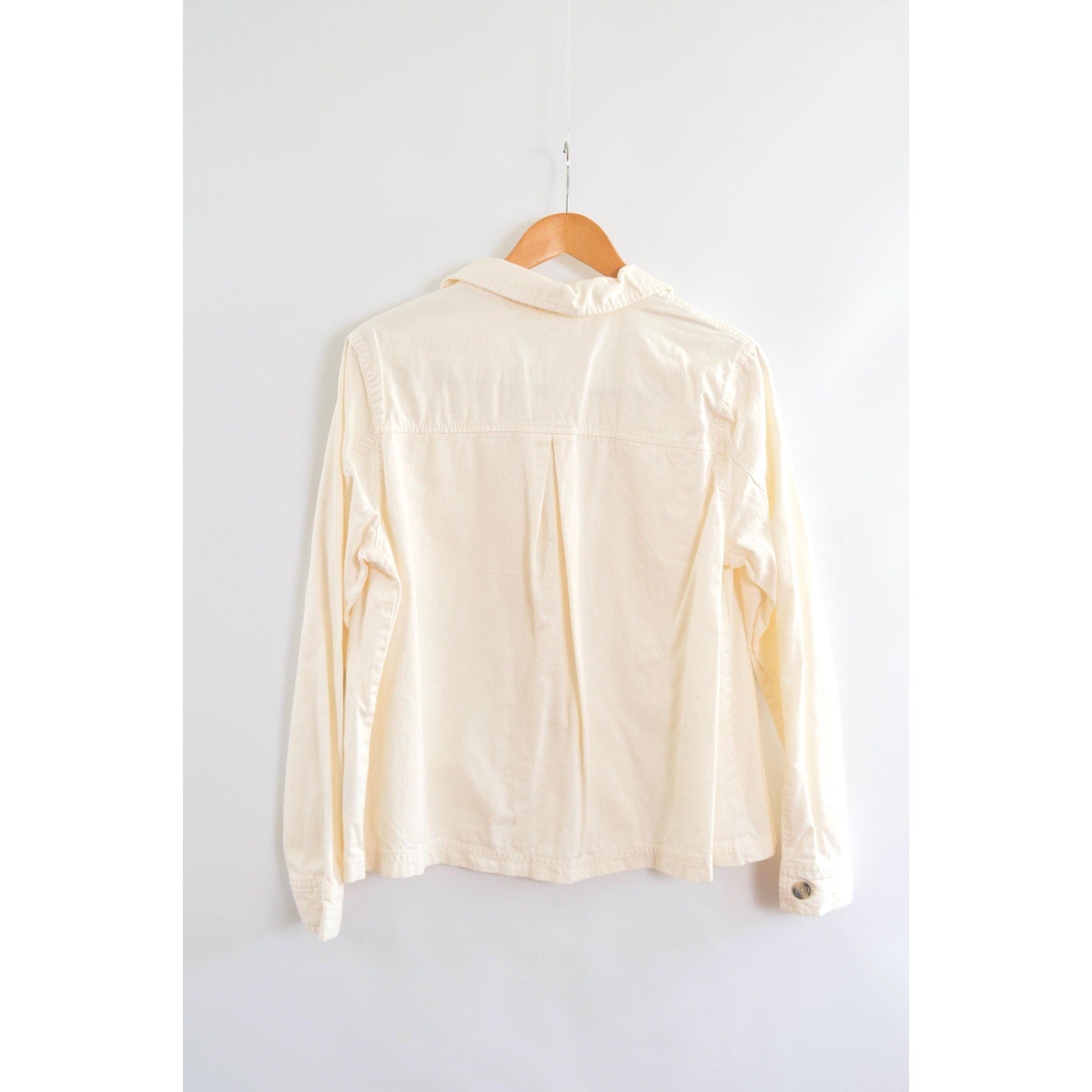 off white cropped cotton jacket