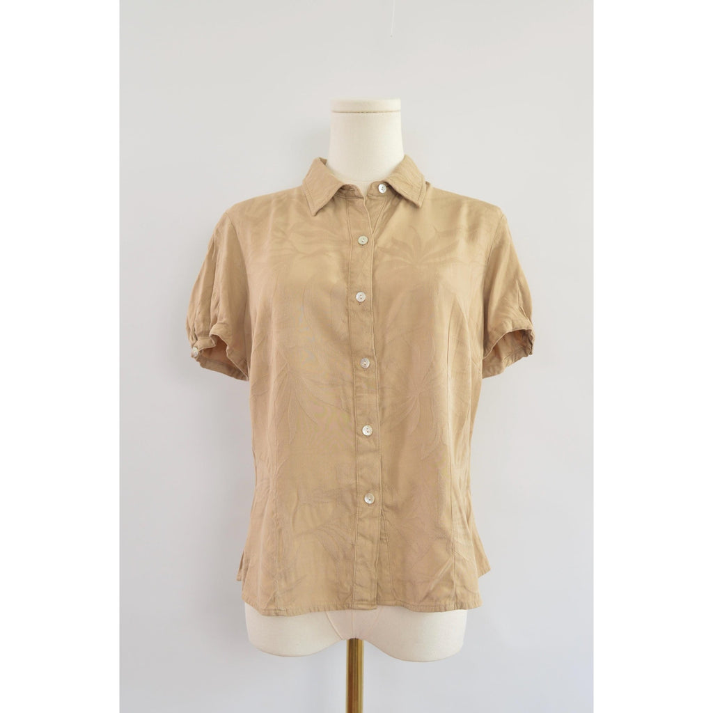 silk tan caribbean joe petite button down