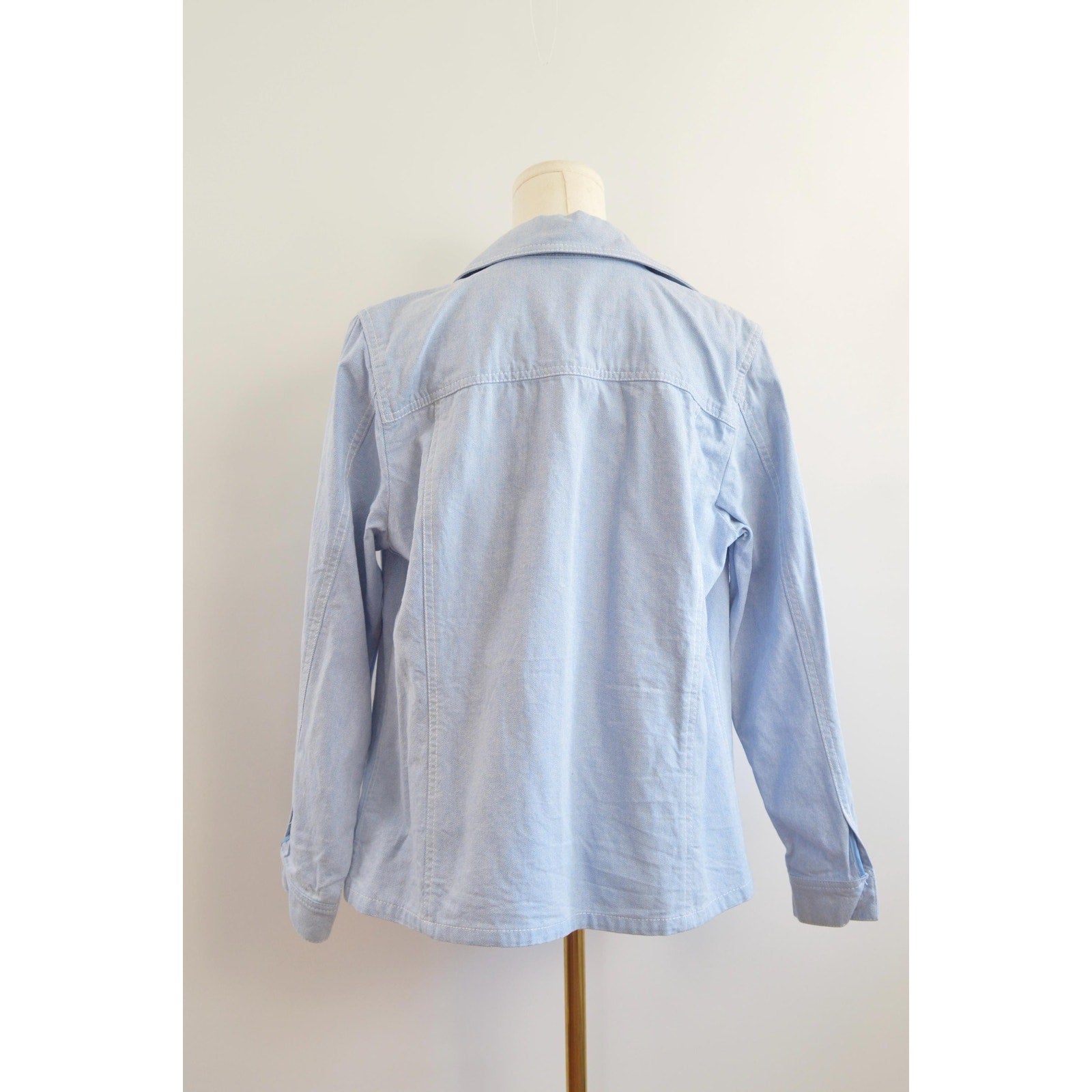 light wash cotton denim vintage western style shirt jac