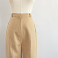 25 x 32 extra long fully lined khaki beige wool blend straight leg pants