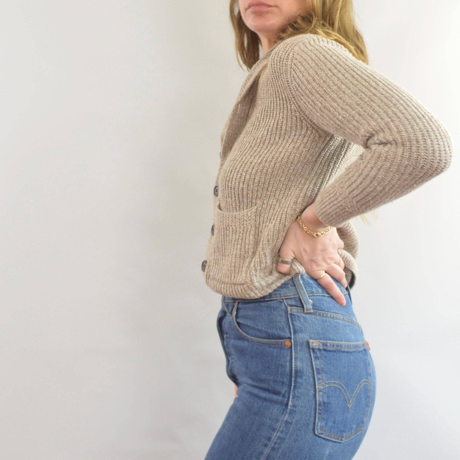 oatmeal cotton gap kids fisherman cardigan