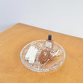 three sectioned genuine crystal tray