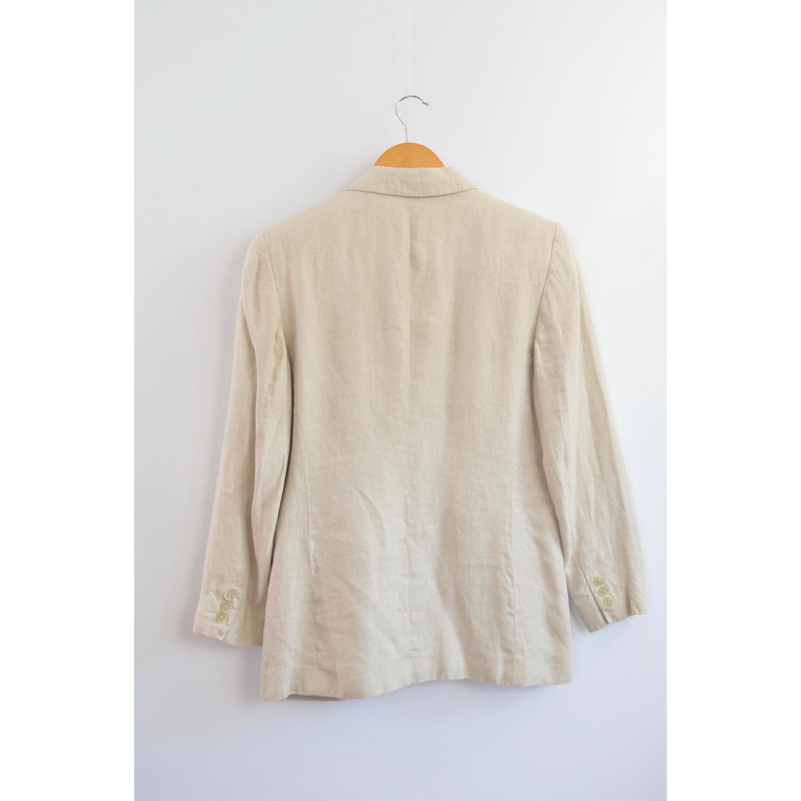 pure linen vintage liz claiborne single button blazer