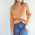 thick cotton peachy vintage orvis turtleneck sweater