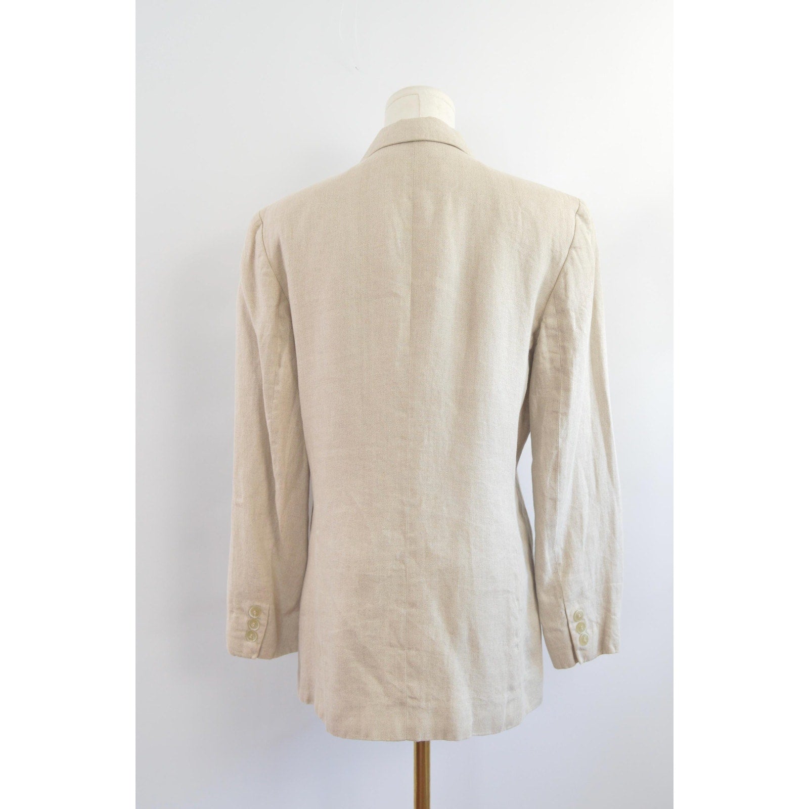 pure linen vintage liz claiborne single button blazer