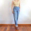 32 x 33 vintage high waisted long length gitano mid wash denim