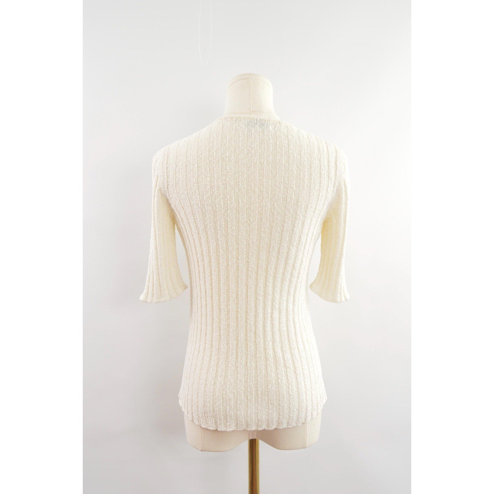 ivory nubby knit sweater tee