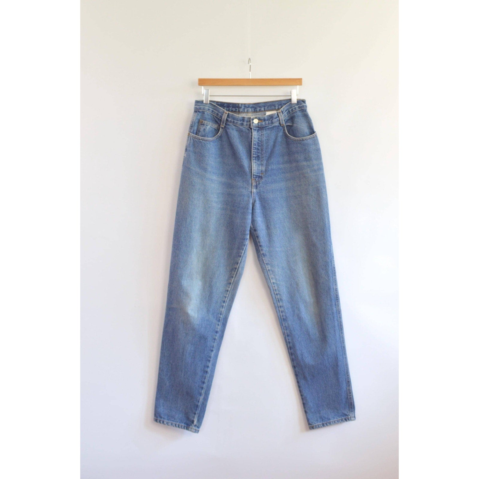 32 x 33 vintage high waisted long length gitano mid wash denim