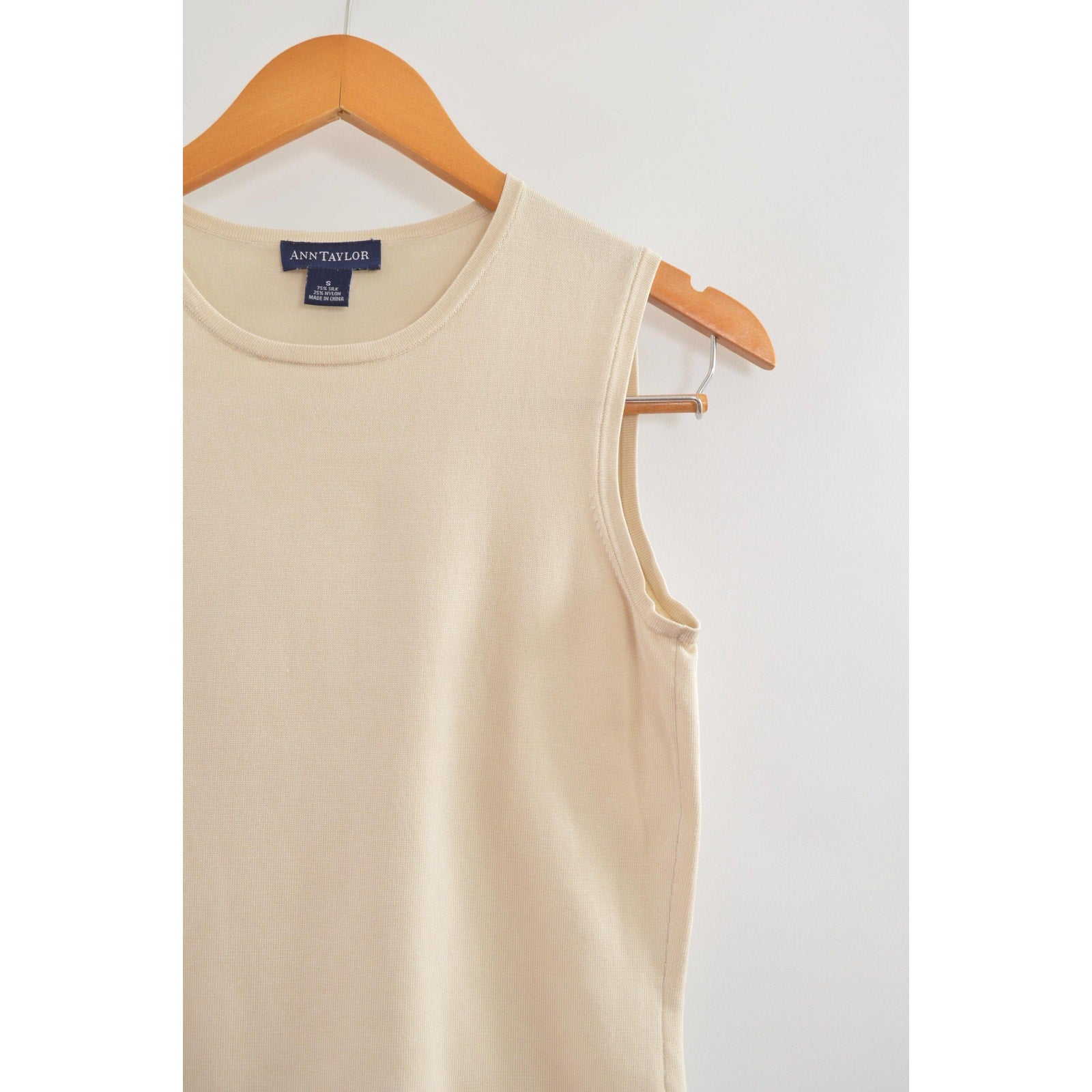 creamy silk blend sweater knit ann taylor tank