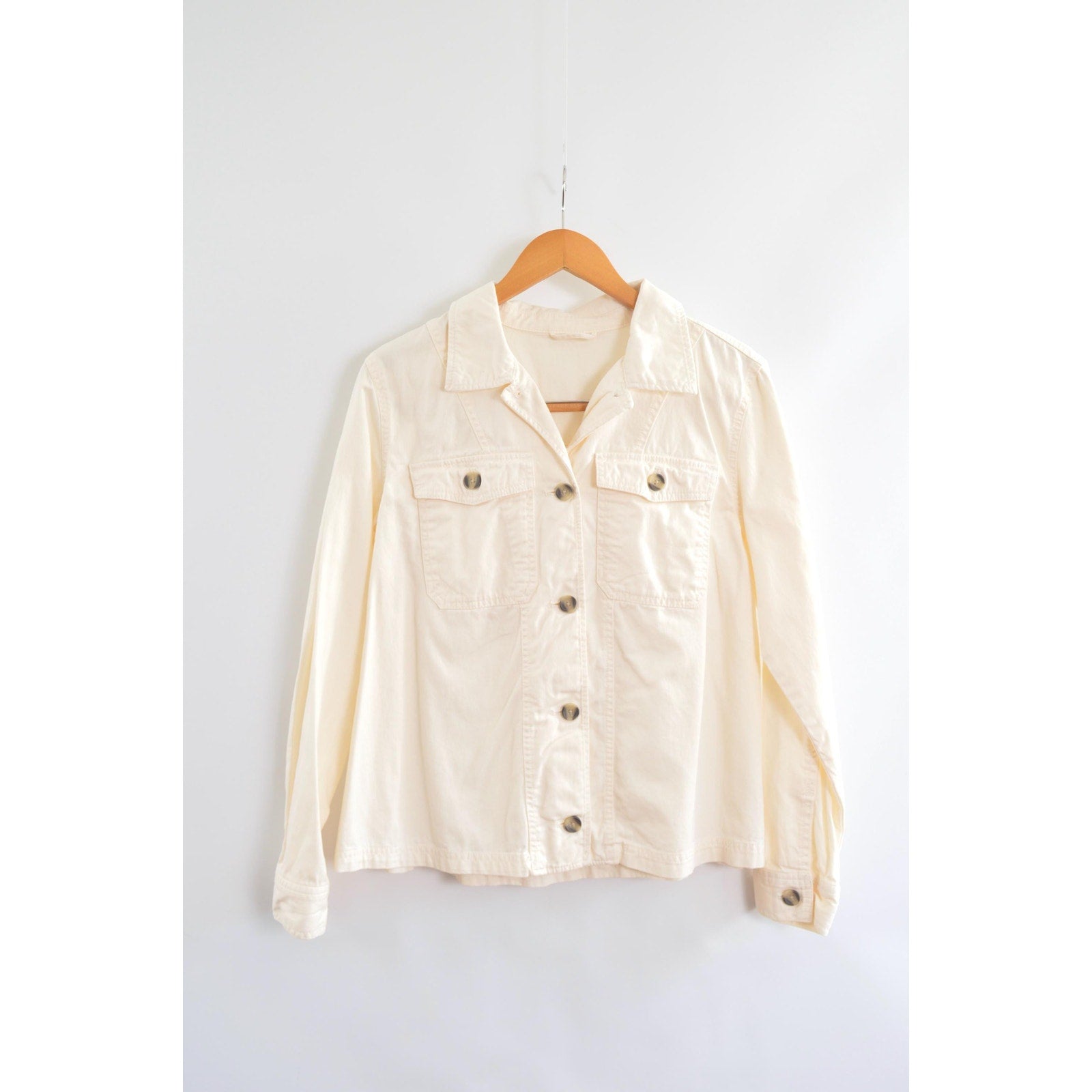 off white cropped cotton jacket