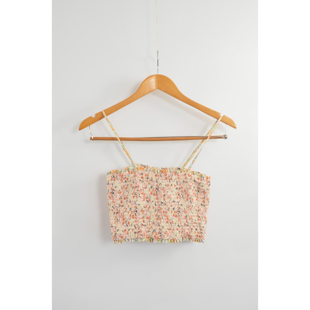 reversible cotton crop bandeau top with removable straps