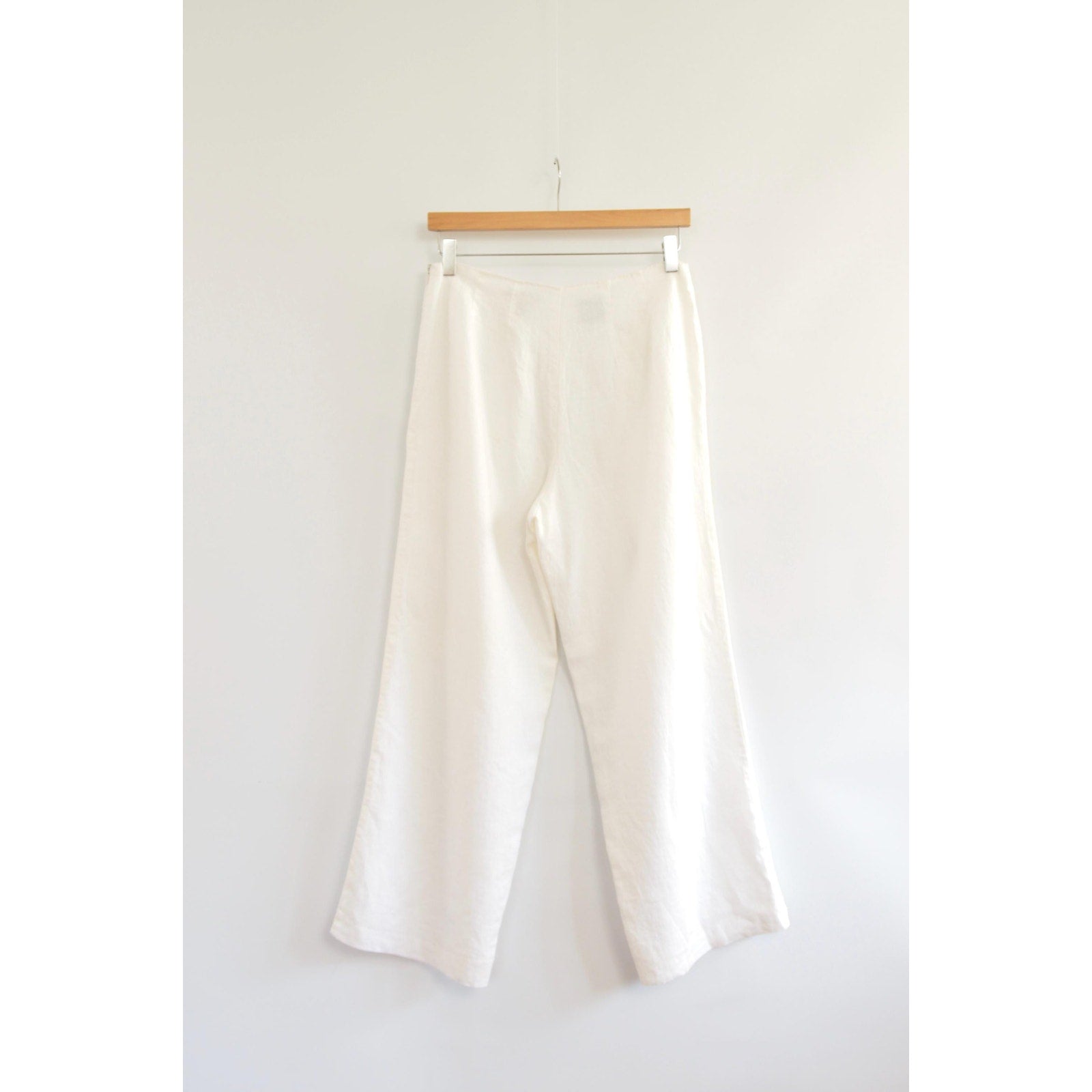 fully lined white irish linen cropped embroidered pants