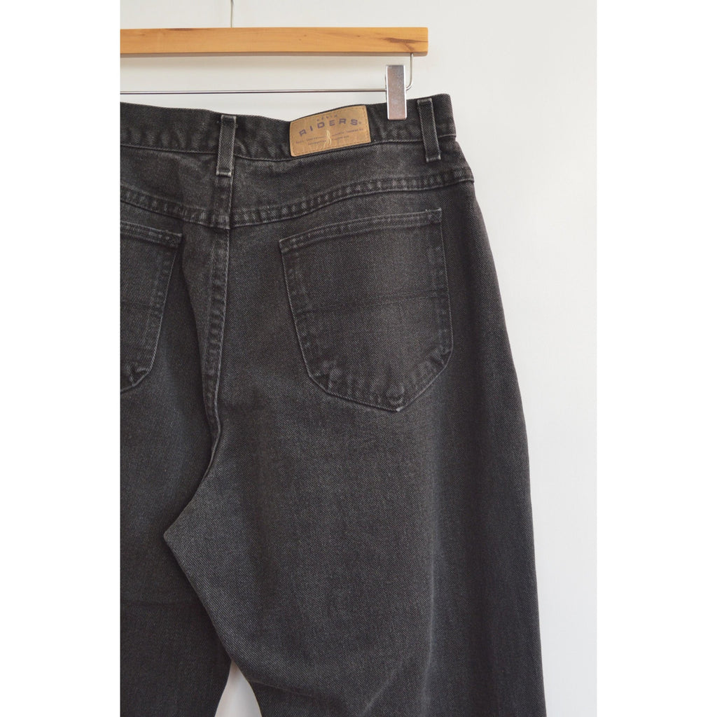 33 x 31 faded black high rise vintage wide straight leg riders