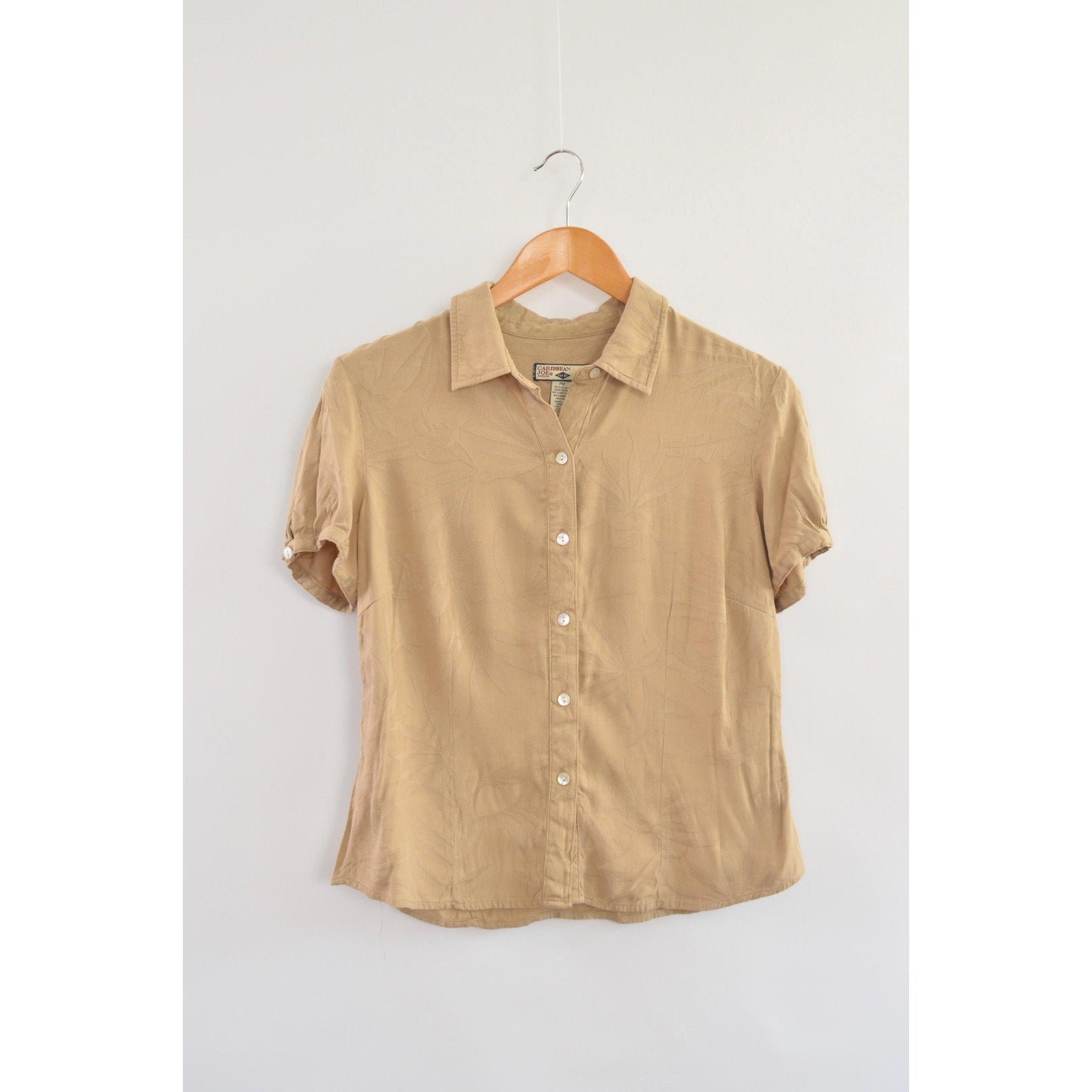 silk tan caribbean joe petite button down