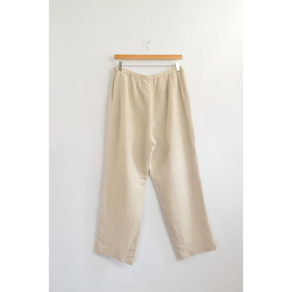 vintage covington petite fully lined high waisted beige wide leg pants