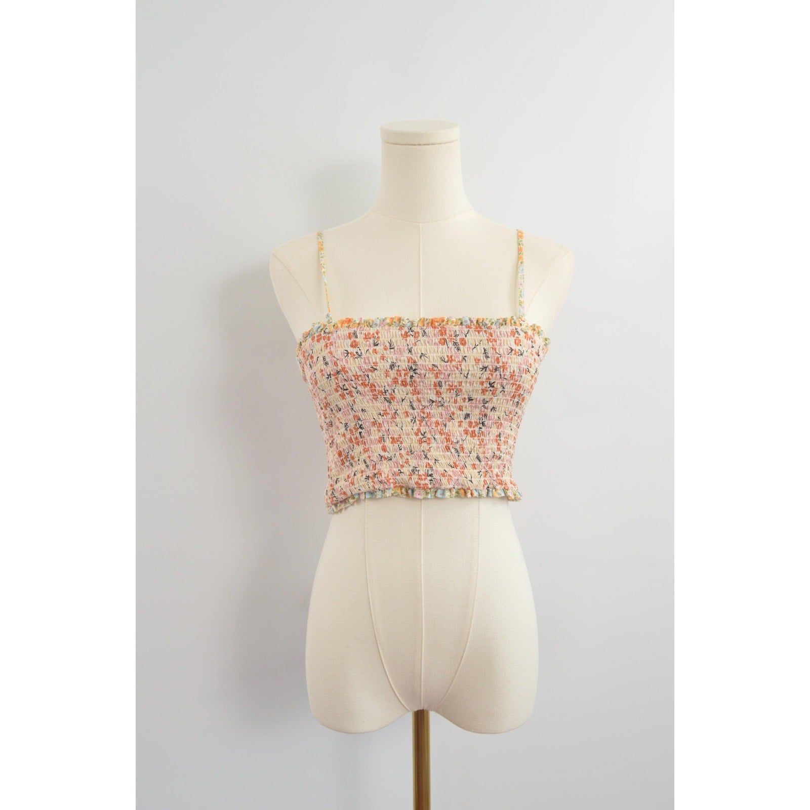 reversible cotton crop bandeau top with removable straps