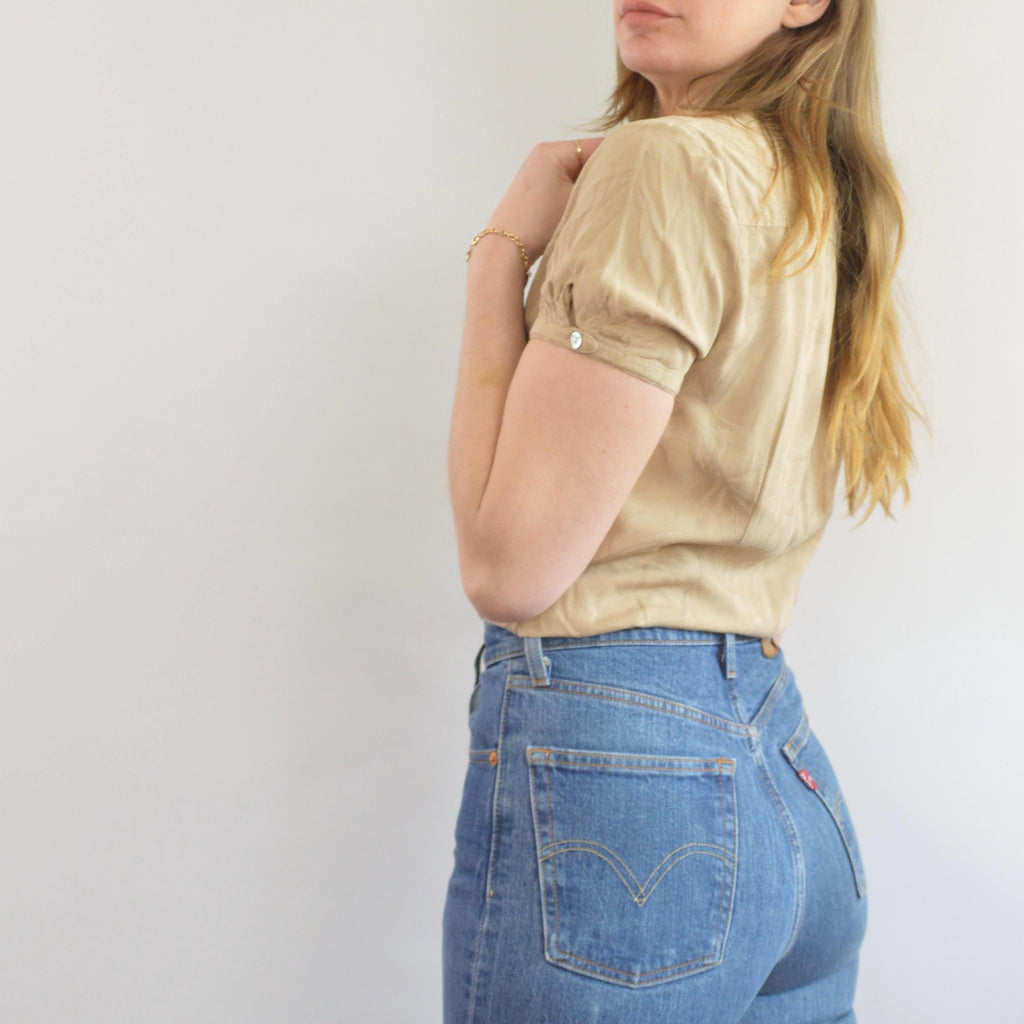 silk tan caribbean joe petite button down