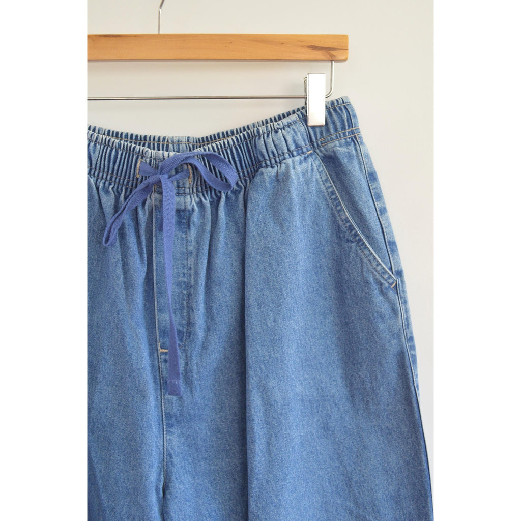 31 x 26 medium to light wash straight leg drawstring vintage cabin creek easy jeans