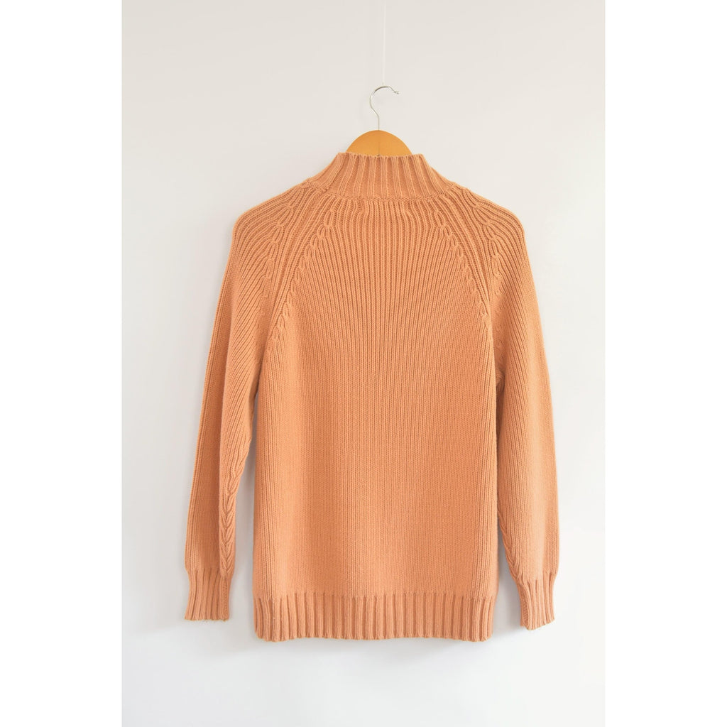 thick cotton peachy vintage orvis turtleneck sweater