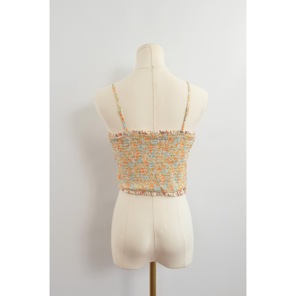 reversible cotton crop bandeau top with removable straps