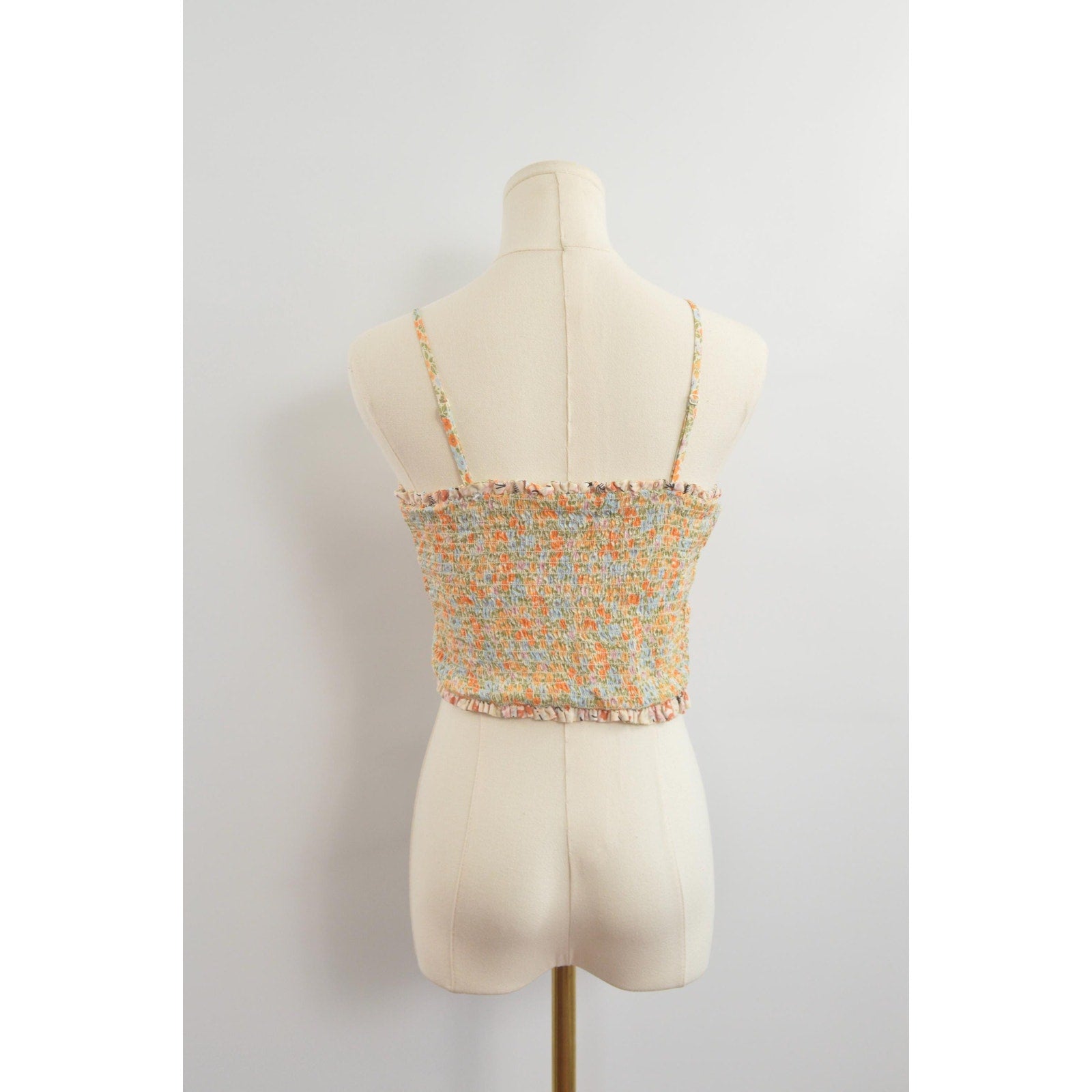 reversible cotton crop bandeau top with removable straps