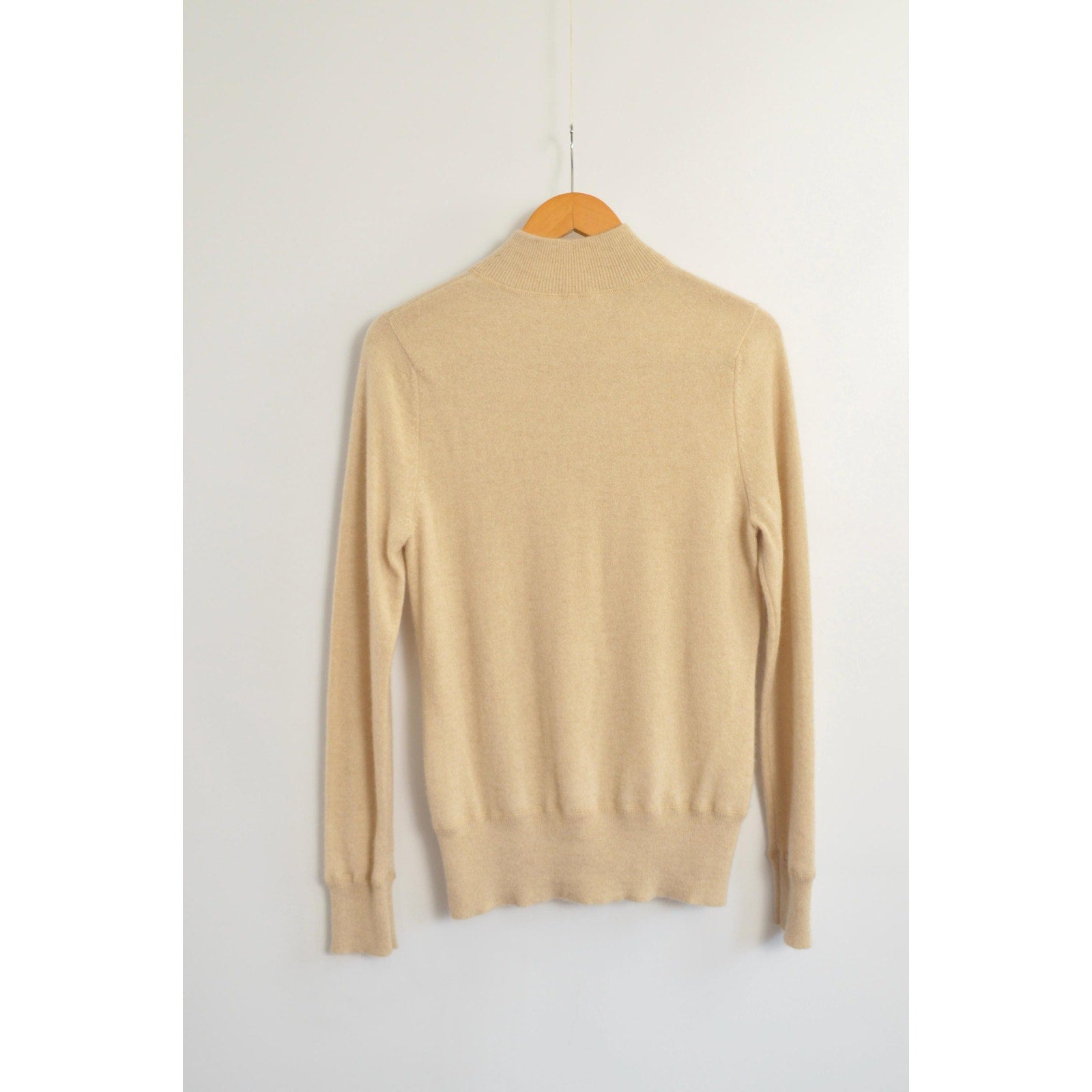 perfect oatmeal cashmere half zip sweater
